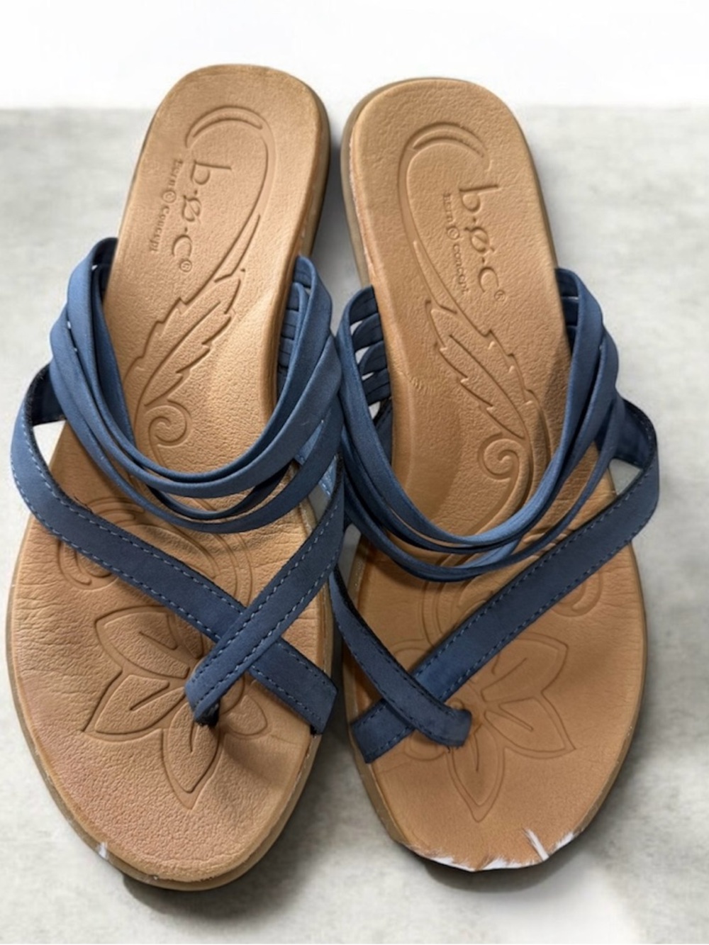 b.o.c. Born Blue Women's Strappy Slide Sandals size 9M - Picture 3 of 7